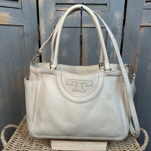 Tory Burch Serif T Crossbody Tote Ivory